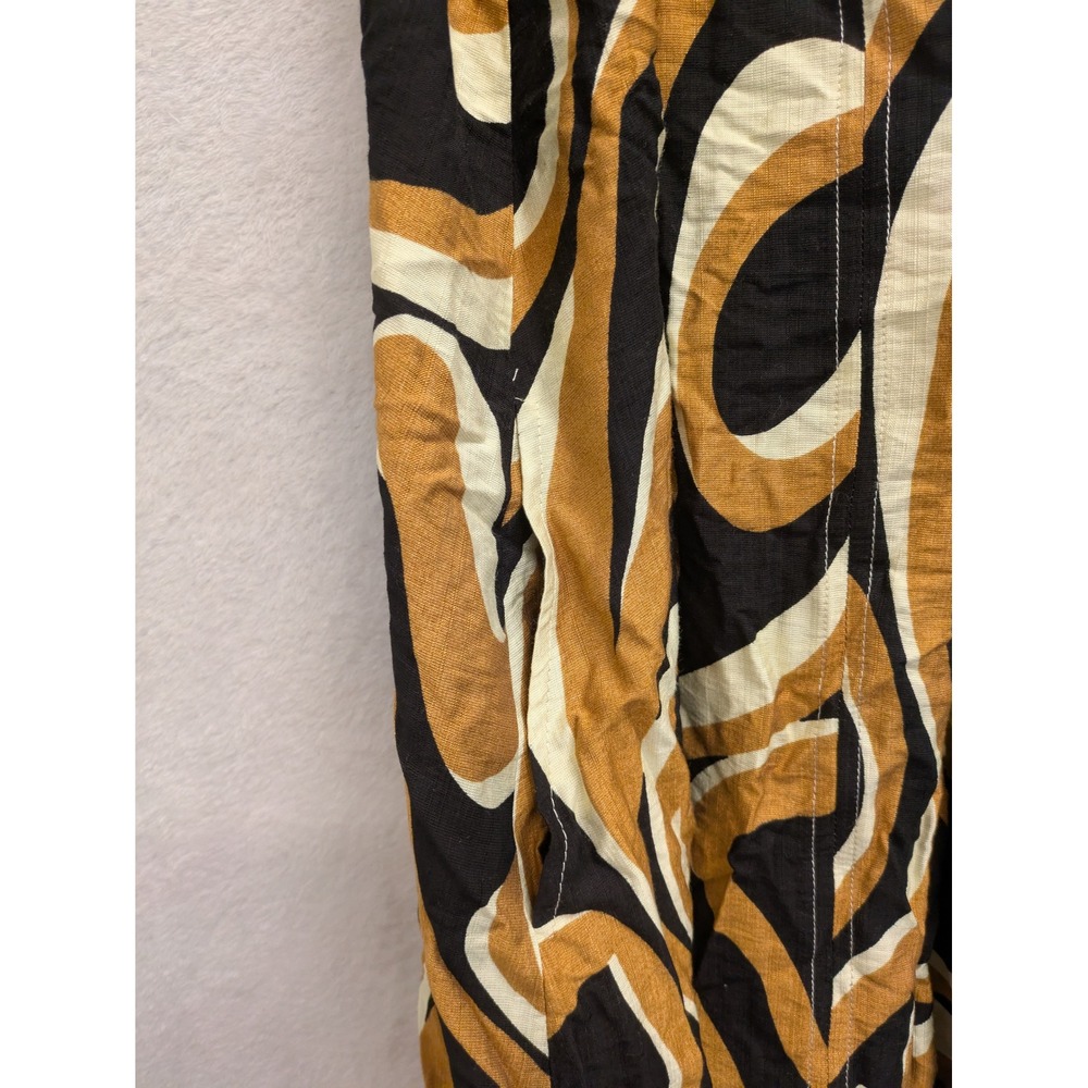 Polagram Womens Dress S Small Brown Black Cream Sleeveless Maxi Casual‎ - Picture 4 of 8